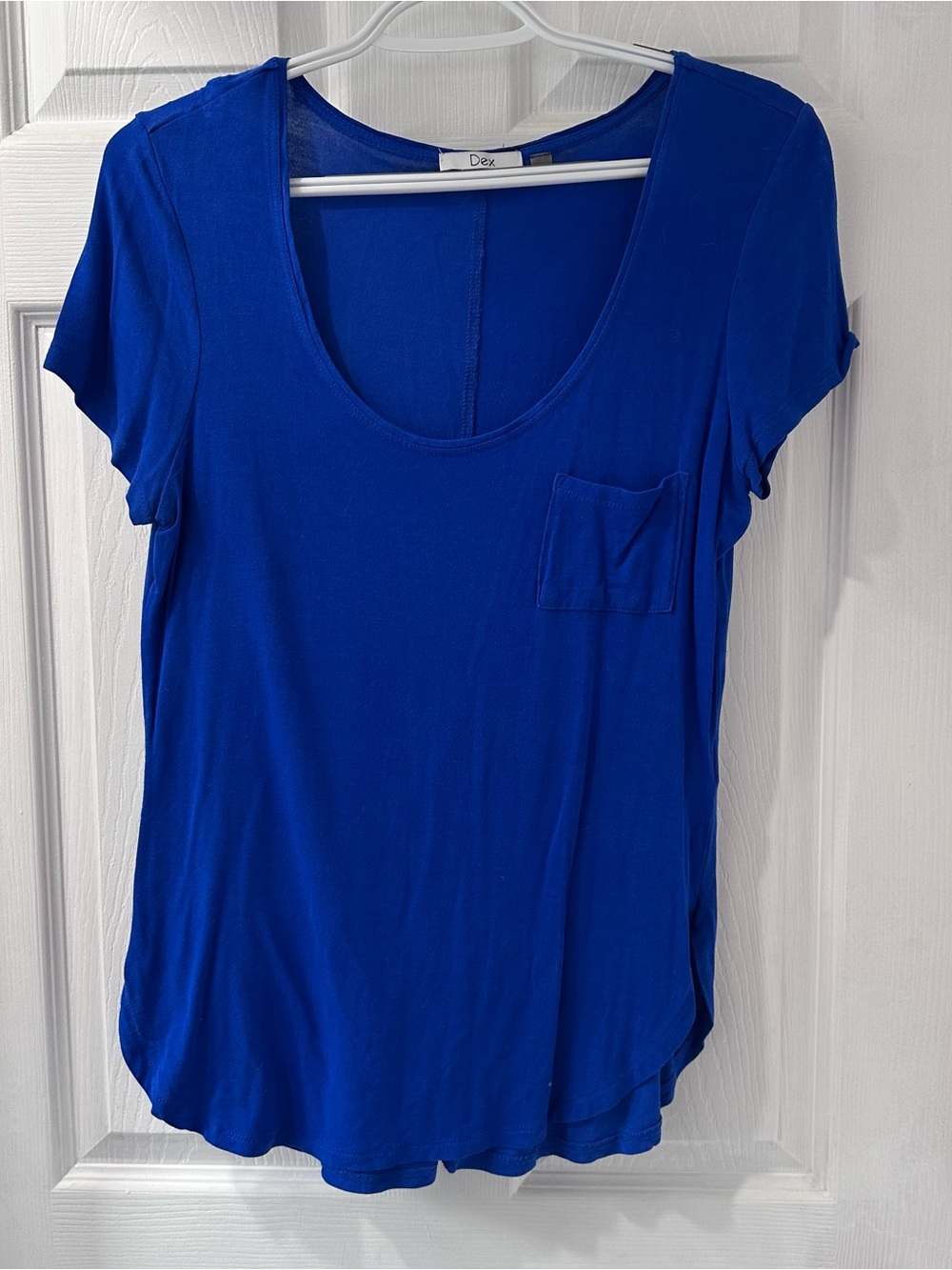 Dex Scoop Neck Short Sleeve Tee - Blue